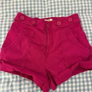Anthropologie High-Waist Hot Pink Shorts